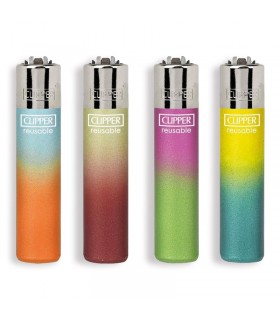 Accendino Clipper Large METALLIC GRADIENT 8 conf. 48 pz. assortiti con 4 grafiche