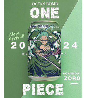 BEVANDA OCEAN BOMB ONE PIECE ZORO Bevanda al GUSTO MIELE E LIMONE LATTINA DA 330ML