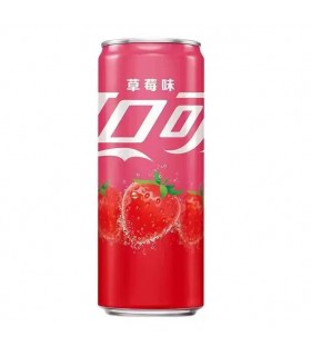 COCA COLA CINESE  AL GUSTO FRAGOLA LATTINA DA 330ml CARTONE DA 12 PZ.