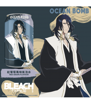 BEVANDA OCEAN BOMB BLEACH SODA AL GUSTO UVA ROSSA  LATTINA DA 330ML 1PZ
