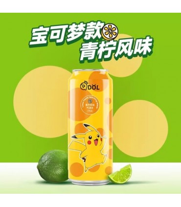 BEVANDA QDOL POKEMON SODA AL GUSTO LIMONE VERDE LATTINA DA 500ML 1PZ