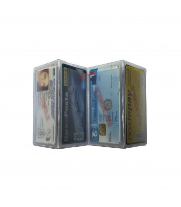 Portacard PORTADOCUMENTI in PVC a 4 Scomparti