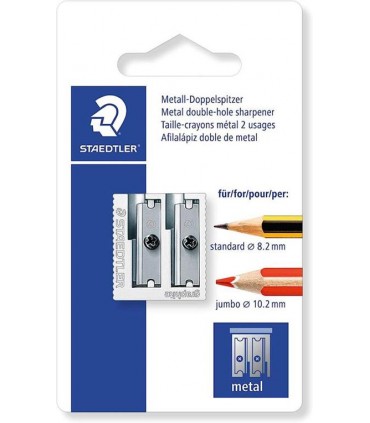 Temperamatite Staedtler a 2 fori in metallo conf. da 20 pz.