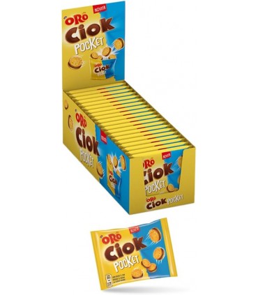 ORO CIOK POCKET mini biscotti ripieni al cioccolato al latte 40g CONF. 20 PZ.