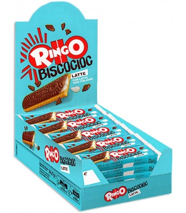 RINGO BISCOCIOC BISCOTTO CON RIPIENO AL LATTE E COPERTURA DI CIOCCOLATO CONF. DA 24 PZ. DA 27 G