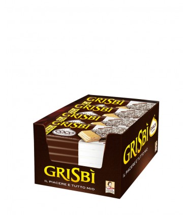SNACK GRISBI WAFER RICOPERTO DI SCAGLIE DI COCCO E CIOCCOLATO GR.30 CONF. 24 PZ.