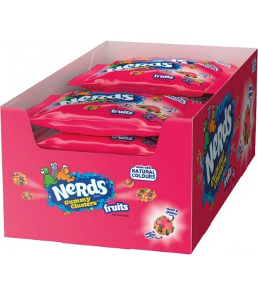 CARAMELLE  nerds gummy clusters alla frutta confezione da pz 20 x 45g