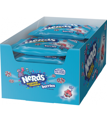 CARAMELLE nerds gummy clusters ai frutti di bosco confezione da pz 20 x 45g