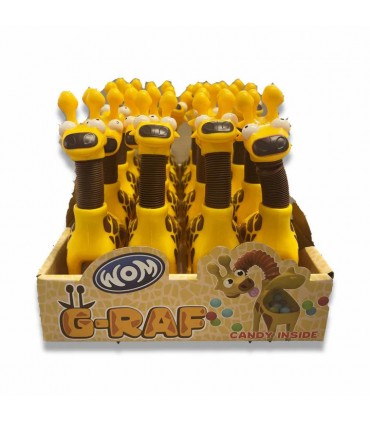 CARAMELLE wom G-RAF CON COLLO ALLUNGABILE H.26 CM CON CARAMRELLE 5G. confezione da 16PZ.