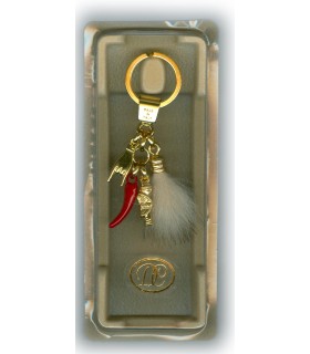 Corno Portafortuna in Metallo Artigianale Smaltato a Mano Con GOBBO MANO E P.TASSO CONFEZIONATO IN ELEGANTE SCATOLA DA REGALO