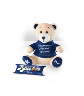 BACI PERUGINA Peluche Orsomaglia con tubino BACI FONDENTI LUISA CONF.37.5gr