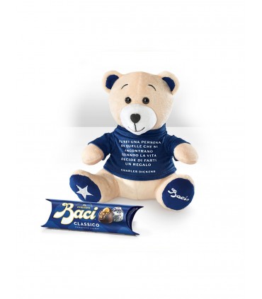 BACI PERUGINA Peluche Orsomaglia con tubino BACI FONDENTI LUISA CONF.37.5gr