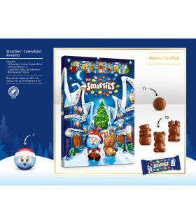 NESTLE SMARTIES CALENDARIO AVVENTO 2025 PER UN TOT. DI 24PZ CONF. DA 193GR  MIS.41X27CM