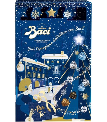 BACI PERUGINA CIOCCOLATINI ASSORTITI CALENDARIO AVVENTO 2025 PER UN TOT. DI 24PZ CONF. DA 278GR MIS.41X27CM