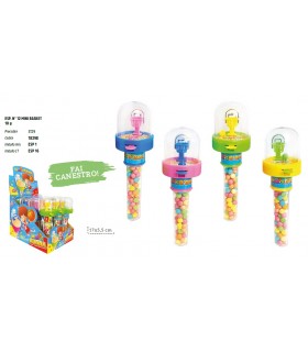 EXPO minis basket con caramelle colorate ASSORTITI IN 4 COLORAZIONI PZ.12 da10g