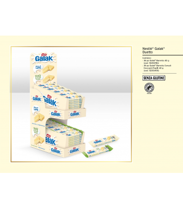 NESTLE GALAK DUETTO ESPOSITORE DA BANCO 72PZX40GR ASSORTITO IN DUE GUSTI
