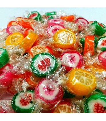 CARAMELLE ASSORTITe in 4 gusti AL GUSTo DI FRUTTA  BUSTA DA 1KG