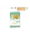 Biglietto CROMO COMPLEANNO 50 ANNI CON NUMERO APPLICATO IN CARTA CONF. 6 PZ.