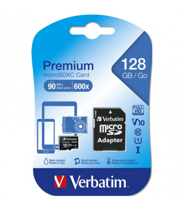 SCHEDA MICRO SDXC PREMIUM VERBATIM DA 128GB