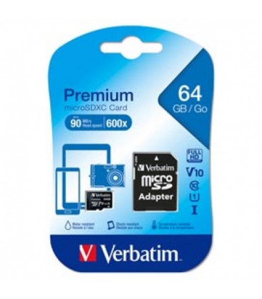 SCHEDA MICRO SDXC PREMIUM VERBATIM DA 64GB